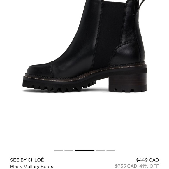 See by Chloe ankle boots size 37 used once in amazing condition - Picture 6 of 6